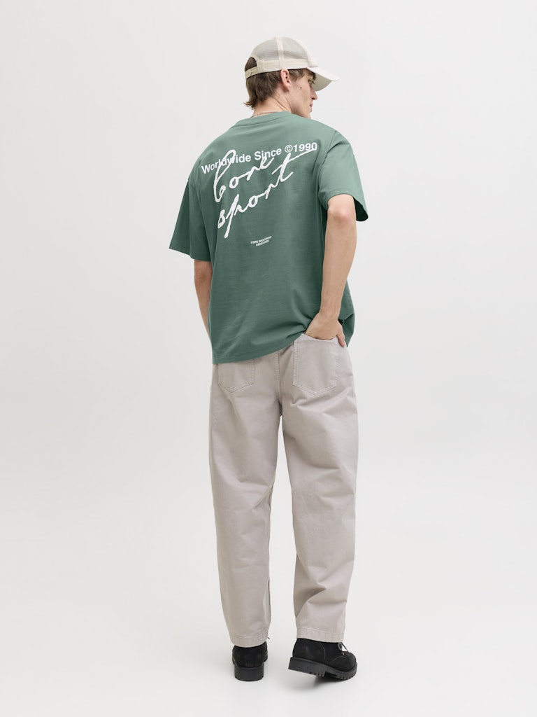 JACK JONES CORE Dust Script T-Shirt-Noth Atlantic North Atlantic model front view