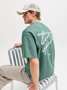 JACK JONES CORE Dust Script T-Shirt-Noth Atlantic North Atlantic back view