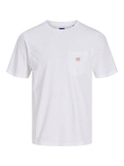 Men's Caleb Short Sleeve Tee-Bright White-Ghost Front View