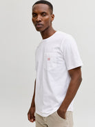Men's Caleb Short Sleeve Tee-Bright White-Side View