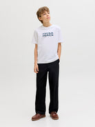 Jack Jones Youths Fusion Junior T-Shirt-Bright White Bright White detail view