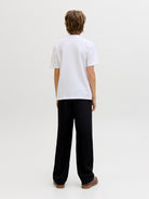 Jack Jones Youths Fusion Junior T-Shirt-Bright White Bright White back view