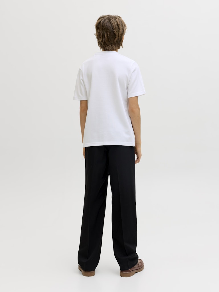 Jack Jones Youths Fusion Junior T-Shirt-Bright White Bright White back view