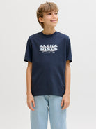 Jack Jones Youths Fusion Junior T-Shirt-Outer Space Outer Space front view