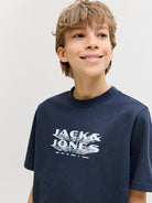 Jack Jones Youths Fusion Junior T-Shirt-Outer Space Outer Space back view