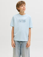 Jack Jones Youths Fusion Junior T-Shirt-Omphalodes Omphalodes front view