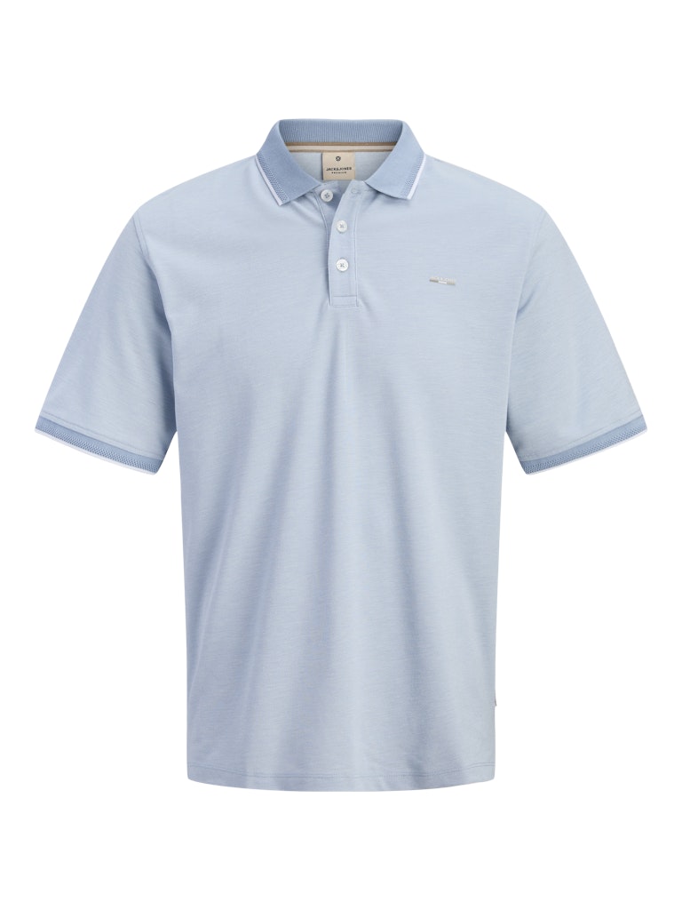 Jack Jones Youths Alves Short Sleeve Polo Junior-Ashley Blue Ashley Blue front view