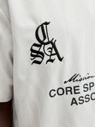 JACK JONES CORE Dust Piping Football Jersey-Bright White Bright White flat front view