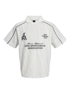 JACK JONES CORE Dust Piping Football Jersey-Bright White Bright White alternate view