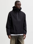 JACK JONES CORE Fusion Softshell Jacket-Black Black front view