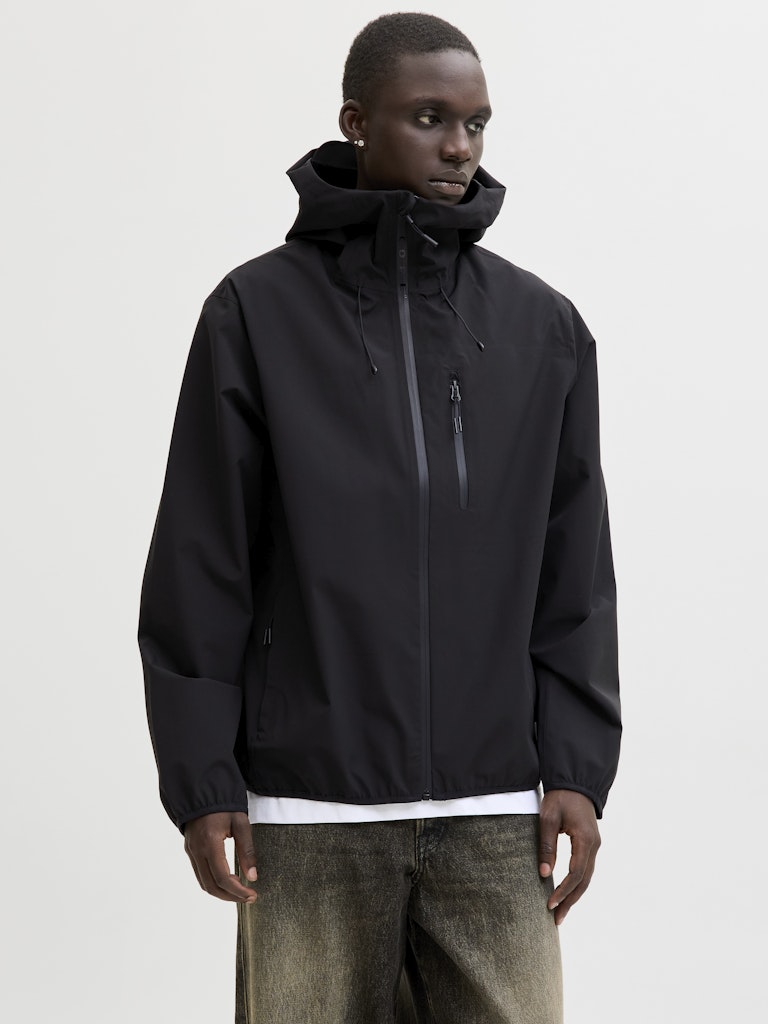 JACK JONES CORE Fusion Softshell Jacket-Black Black front view