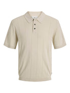 JACK JONES PREMIUM William Structure Knit Short Sleeve Polo-Ancient Scroll Ancient Scroll side view