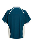Jack Jones Youths Club Ribbed Football Polo Junior-Poseidon Poseidon model front view