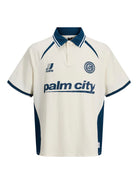 Jack Jones Youths Club Ribbed Football Polo Junior-Bright White Bright White front view