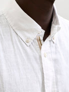 JACK JONES PREMIUM Summer Linen Blend Shield Shirt - White White detail view