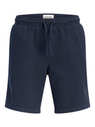 JACK & JONES Jaiden Waffle Resort Navy Short Navy side view
