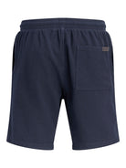 JACK & JONES Jaiden Waffle Resort Navy Short Navy flat front view
