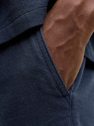 JACK & JONES Jaiden Waffle Resort Navy Short Navy close up view