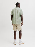 JACK JONES PREMIUM Summer Linen Blend Shield Shirt - Green Green detail view