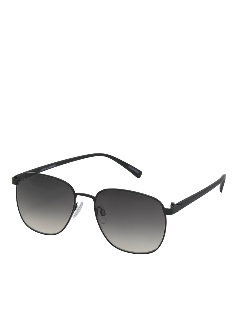 Black sunglasses with gradient lenses on a white background