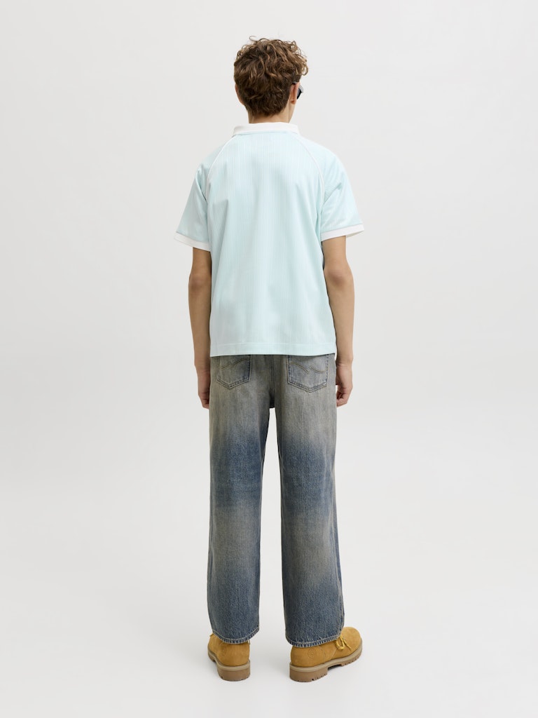 Jack Jones Youths Eterna Football Junior Polo - Omphalodes Omphalodes detail view