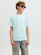 Jack Jones Youths Eterna Football Junior Polo - Omphalodes Omphalodes front view