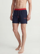 JACK & JONES Maui Archive Swim Shorts - Blue BLUE model front view