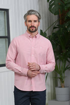 Kenrow Menswear Jagger Brick Melange Oxford Shirt Brick Melange front view