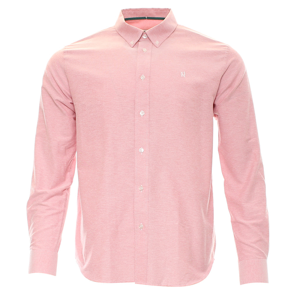 Kenrow Menswear Jagger Brick Melange Oxford Shirt Brick Melange back view