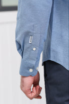 Kenrow Menswear Jagger Denim Melange Oxford Shirt Denim Melange detail view