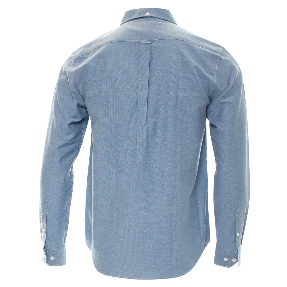 Kenrow Menswear Jagger Denim Melange Oxford Shirt Denim Melange side view