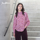 RANT & RAVE LADIES Jasleen Pink Blouse PINK model front view