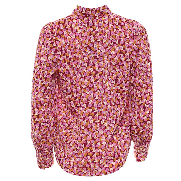 Ladies Jasleen Pink Blouse-Back View
