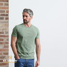 Kenrow Menswear Jax Basil Brushed Tee Basil front view