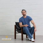 Kenrow Menswear Jax Denim Brushed Tee DENIM model front view