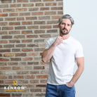 Kenrow Menswear Jax White Brushed Tee WHITE front view