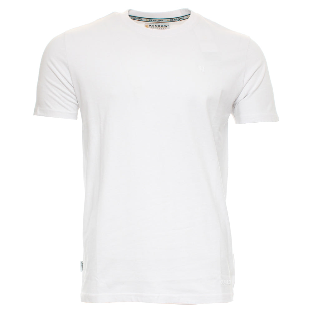 Kenrow Menswear Jax White Brushed Tee WHITE back view