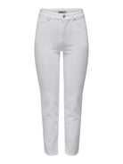 ONLY Emily Stretch High Waist Denim Jeans WHITE side view