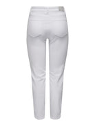ONLY Emily Stretch High Waist Denim Jeans WHITE flat front view
