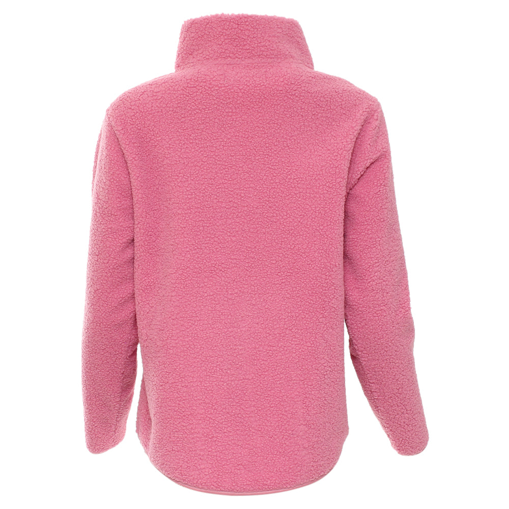 Ladies Julia Half Zip - Pink-Back VIew