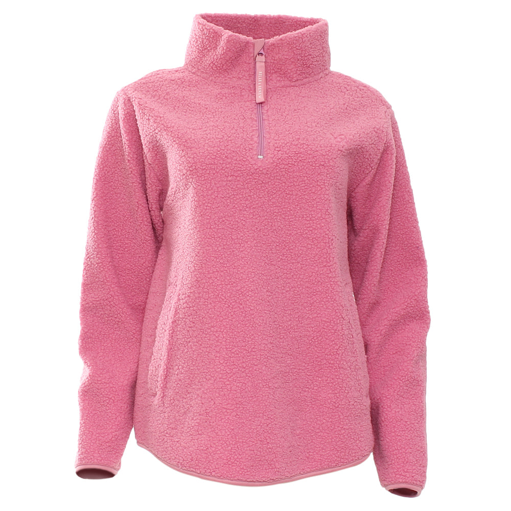 Ladies Julia Half Zip - Pink-Ghost Front View
