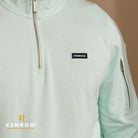 Kenrow Menswear Julien Green Half Zip Knit Green detail view