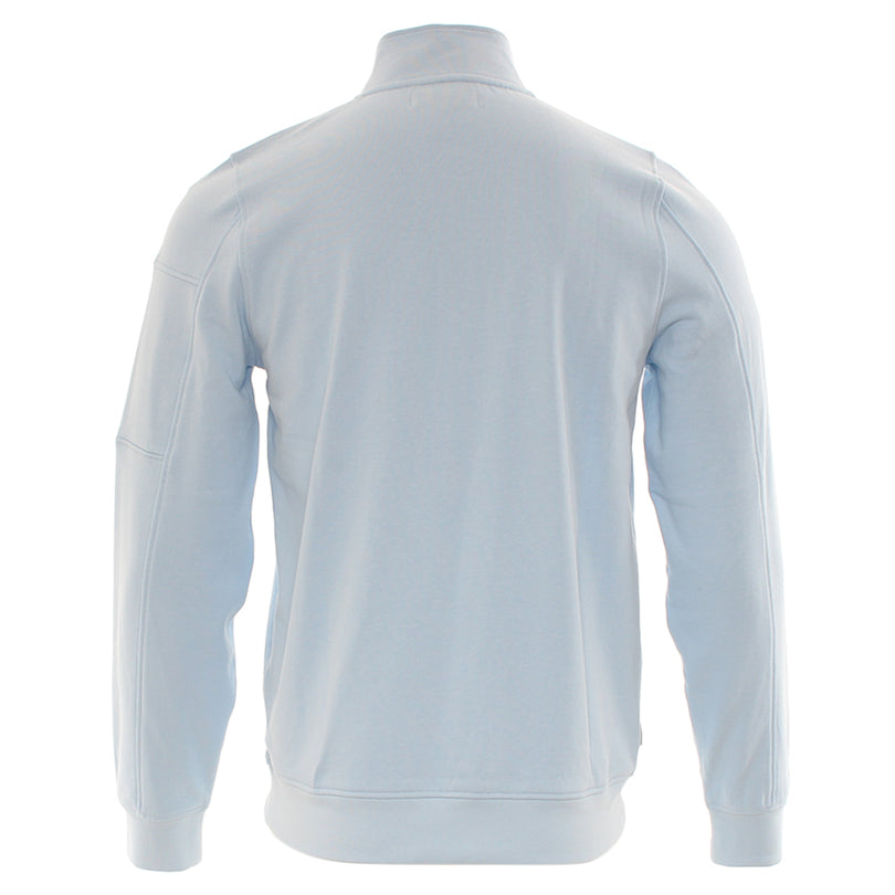 Men's Julien Sky Blue Half Zip Knit-Back View