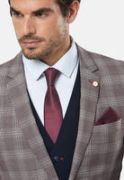 6TH SENSE Jackson Plum 3 Piece Suit PLUM side view
