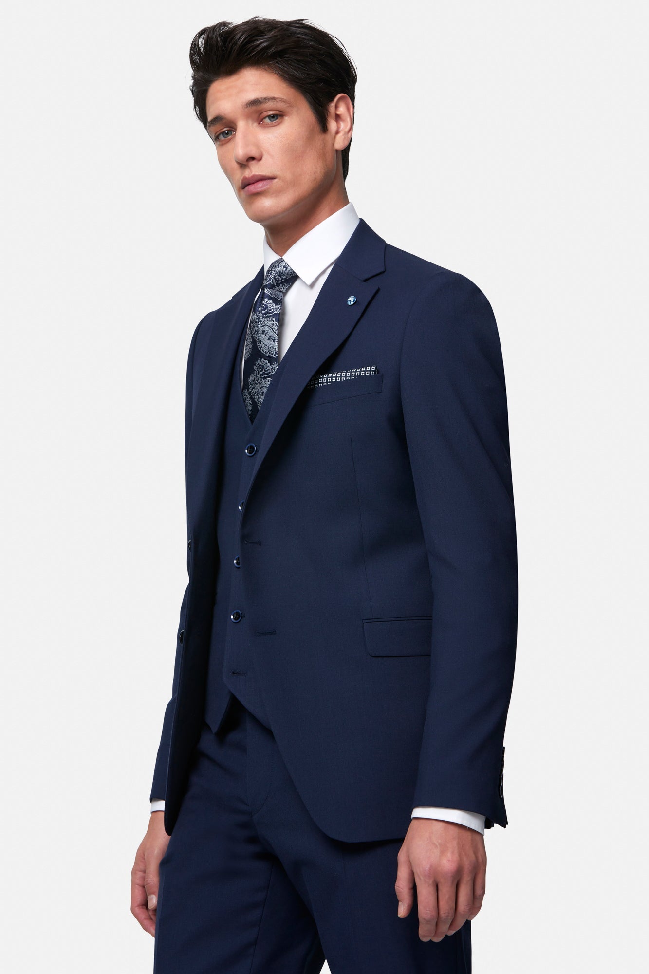 BENETTI James Navy Tapered Fit Jacket Navy detail view
