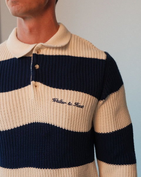 Striped Navy & Cream Knit