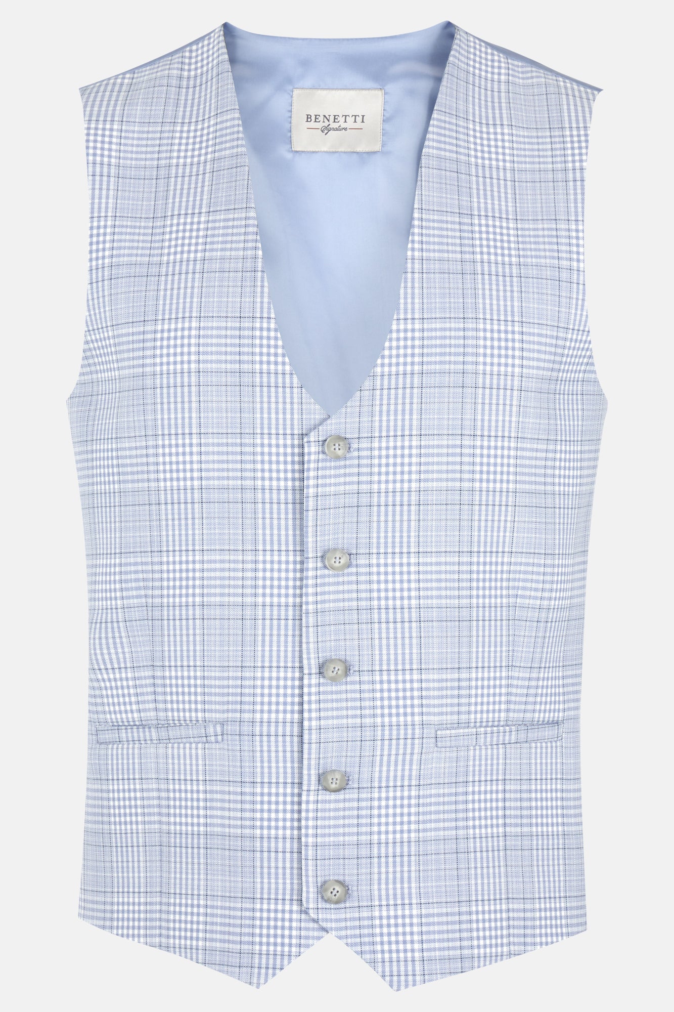 BENETTI Jeff Blue Waistcoat BLUE back view