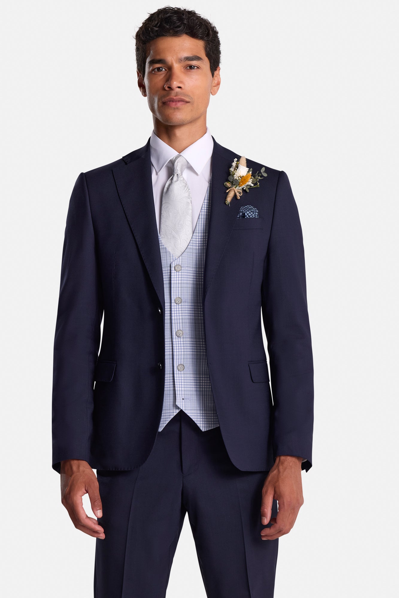 BENETTI Jeff Blue Waistcoat BLUE front view
