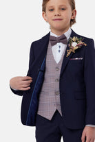 Benetti Boyswear Boys Jeff Waistcoat - Blush Blush model front view