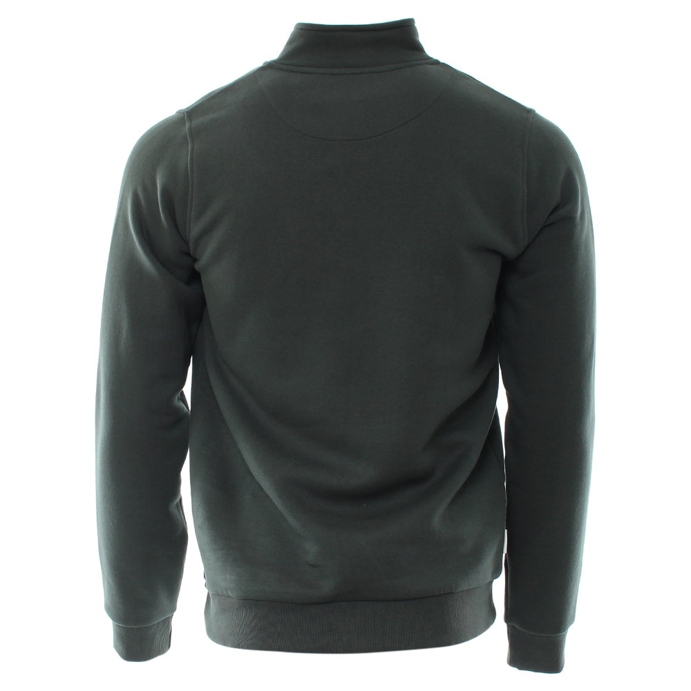 Men's Jerald Half Zip Jumper - Teal Melange-Back View